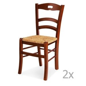 Zestaw 2 krzeseł drewnianych Castagnetti Mare