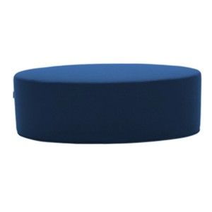 Granatowy puf Softline Bon-Bon Felt Melange Dark Blue, dł. 60 cm