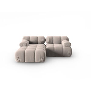 Beżowa aksamitna sofa 191 cm Bellis – Micadoni Home