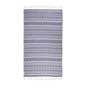 Niebieski ręcznik hammam Begonville Heritage, 180x95 cm