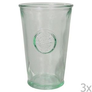 Zestaw 3 szklanek ze szkła z recyklingu Ego Dekor Authentic, 300 ml