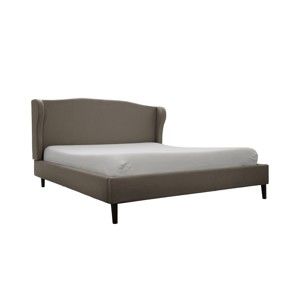 Szare łóżko z czarnymi nogami Vivonita Windsor, 180x200 cm
