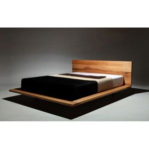 Łóżko z drewna olchy pokrytego olejem Mazzivo Mood, 160x220 cm