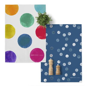Zestaw 2 bawełnianych ścierek kuchennych Happy Friday Basic Confetti, 70x50 cm