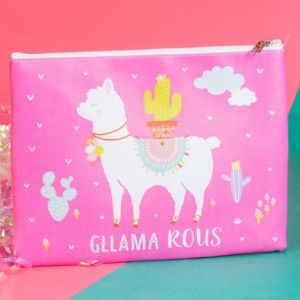 Różowa kosmetyczka/kieszonka na drobne Just 4 Kids Llama Cosmetic Bag