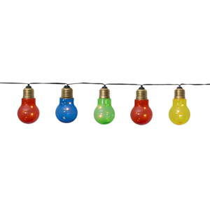 Girlanda świetlna LED odpowiednia na zewnątrz Best Season Glow Battery Coloured, 5 lampek