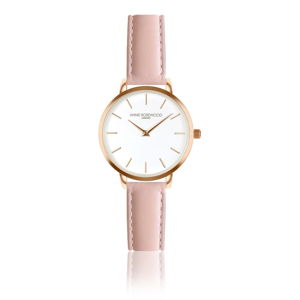 Zegarek damski z różowym skórzanym paskiem Annie Rosewood Elsa