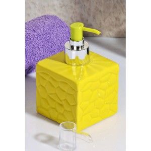 Żółty ceramiczny dozownik do mydła z pompką Modena