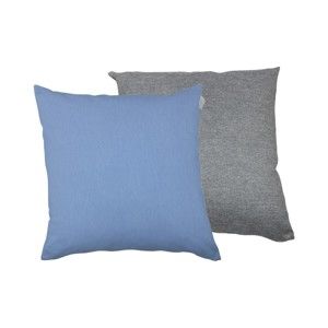 Zestaw 2 poduszek z wypełnieniem Karup Deco Cushion Blue Breeze/Granite Grey, 45x45 cm