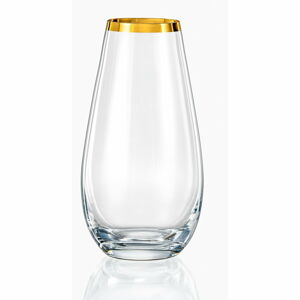Szklany wazon Crystalex Golden Celebration, wys. 24,5 cm