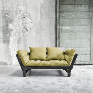 Sofa rozkładana Beat Black/Avocado Green