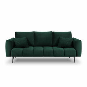 Ciemnozielona sofa z aksamitnym obiciem Interieurs 86 Octave