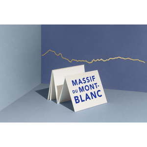 Pozłacana dekoracja ścienna z zarysem miasta The Line Mont Blanc