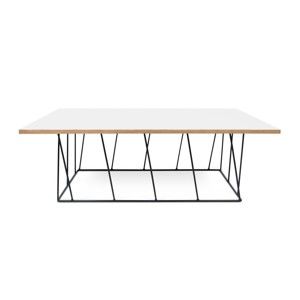 Biały stolik z czarnymi nogami TemaHome Helix, 120 cm