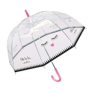 Przezroczysty parasol Miss Étoile Closed Eyes, ø 87 cm