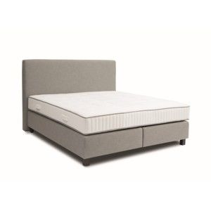 Jasnoszare łóżko kontynentalne Revor Roma, 200x200 cm
