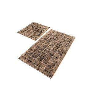 Zestaw 2 beżowych bawełnianych dywaników łazienkowych Confetti Bathmats Jean Mink