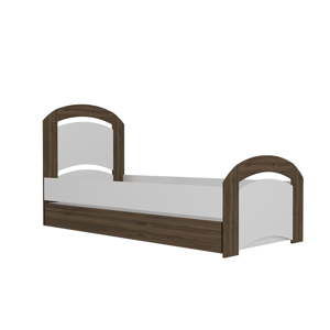 Łóżko jednoosobowe Viya Walnut White, 104x201 cm