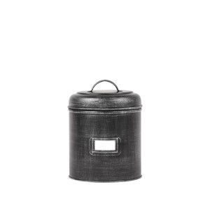 Czarny pojemnik metalowy LABEL51, ⌀ 10 cm