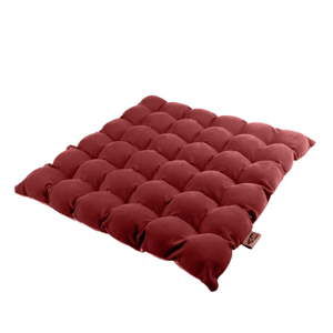 Czerwona poduszka do siedzenia z piłkami do masażu Linda Vrňáková Bubbles, 65x65 cm
