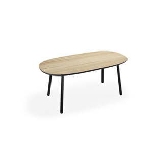 Stół z drewna jesionowego s černými nohami EMKO Naïve, 180x90 cm
