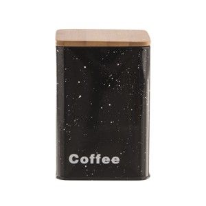 Blaszany pojemnik na kawę z drewnianym wieczkiem Orion Mramor