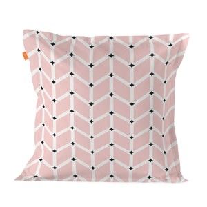 Różowa bawełniana poszewka na poduszkę Blanc Blush, 60x60 cm