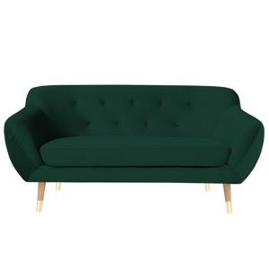 Ciemnozielona sofa 2-osobowa Mazzini Sofas Amelie