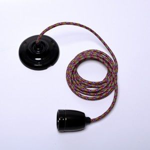 Kolorowy kabel z czarną oprawką Filament Style Diamond