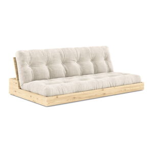 Biała sztruksowa rozkładana sofa 196 cm Base – Karup Design