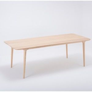 Stół z litego drewna dębowego Gazzda Fawn, 220x90 cm