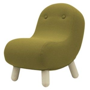 Zielony fotel Softline Bob Eco Cotton Lime