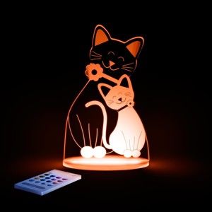 Dziecięca lampa nocna LED Aloka Kot