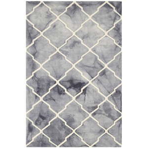 Szary dywan futftowany ręcznie Bakero Batik, 183x122 cm