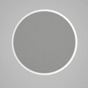 Okrągłe lustro ścienne w białej ramie Glob, ⌀ 59 cm