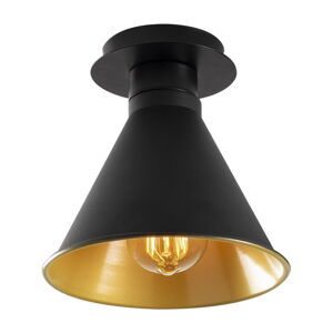 Czarna/w kolorze złota lampa sufitowa z metalowym kloszem ø 20 cm Berceste – Opviq lights