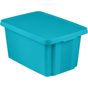 Niebieski pojemnik do przechowywania z pokrywą Curver Essentials, 45 l