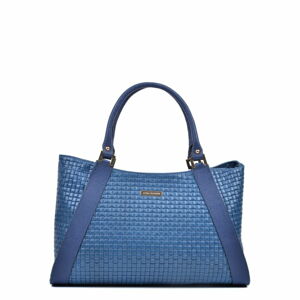 Niebieska torebka skórzana Luisa Vannini, 28x42 cm