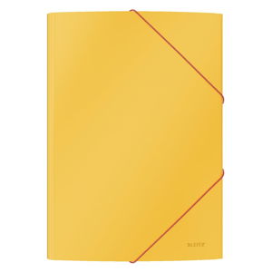 Zestaw 10 żółtych teczek kartonowych z miękką powierzchnią Leitz Cosy, A4