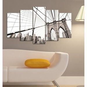 Obraz wieloczęściowy 3D Art Gris Bridge, 102x60 cm