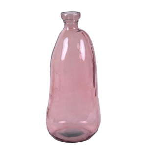 Różowy wazon ze szkła z recyklingu Ego Dekor Simplicity, wys. 51 cm