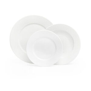 12-częściowy zestaw białych talerzy z porcelany Bonami Essentials Imperio