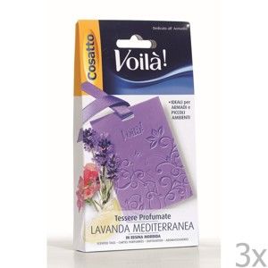 Zestaw 3 perfumowanych kart o zapachu lawendy Cosatto Perfume