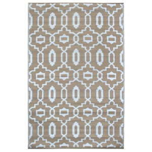 Szaro-biały dwustronny dywan zewnętrzny Green Decore Braino, 90x150 cm
