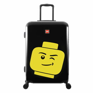Czarna walizka na kółkach LEGO® Luggage Minifigure Head 24"