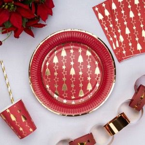 Zestaw 8 talerzy papierowych Neviti Dazzling Christmas