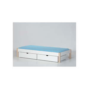Komplet 2 białych szuflad pod łóżko Manis-h, 90x200 cm
