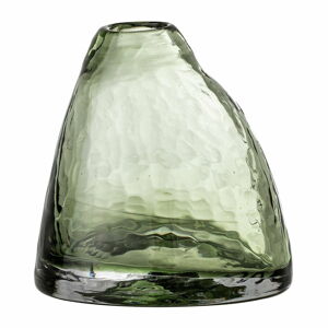 Zielony szklany wazon Bloomingville Ini, wys. 13 cm
