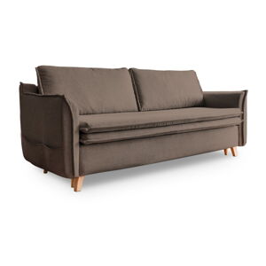 Jasnobrązowa rozkładana sofa 225 cm – Miuform