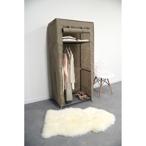 Beżowa szafa tekstylna Compactor Wardrobe, wys. 147 cm